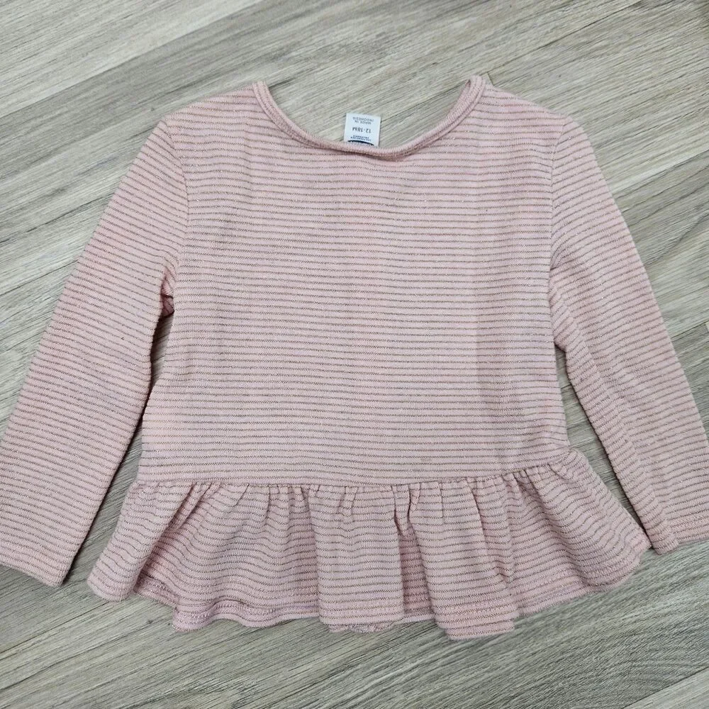 Carters Baby Girl Pink Shirt Bundle Size 12 Months Spring Casual